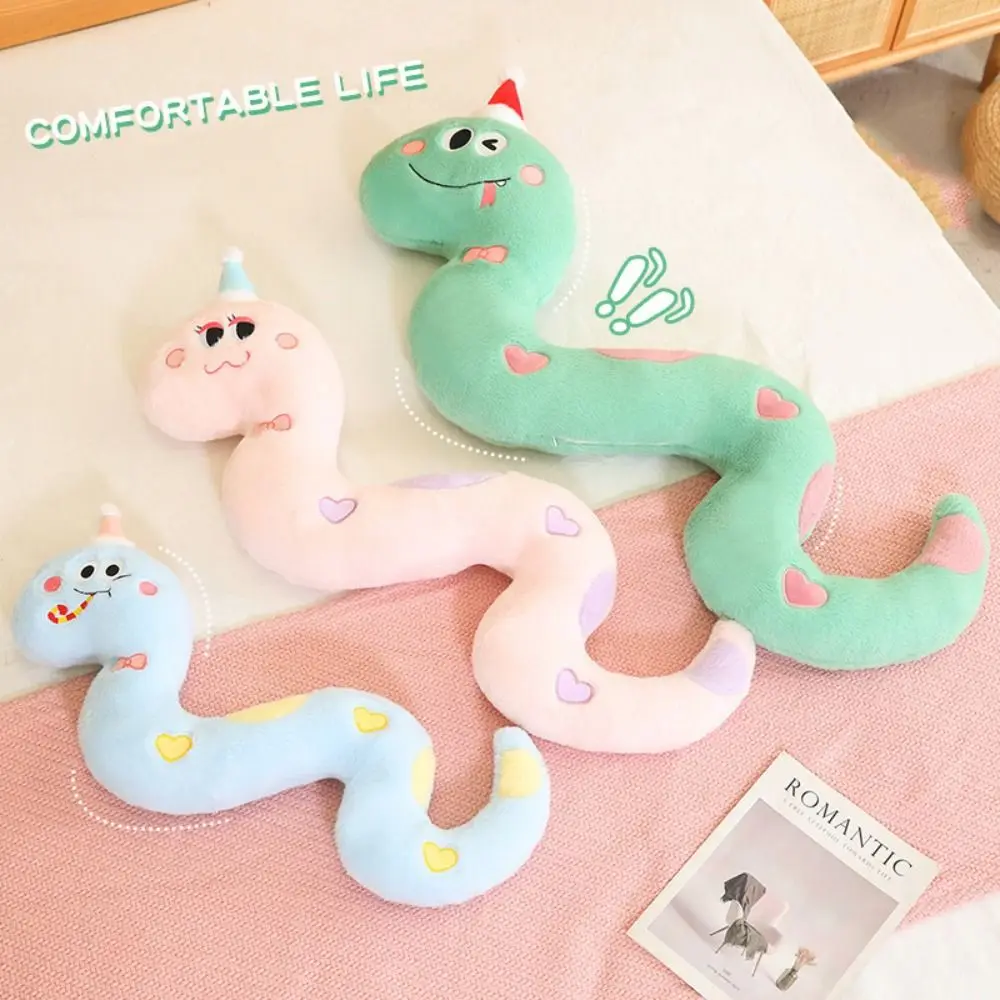 

Плюшевая плюшевая игрушка Year of the Snake, обертывание вокруг руки, мягкая плюшевая кукла со змеей, милая комфортная зеленая кукла-змея, животное, декор автомобиля