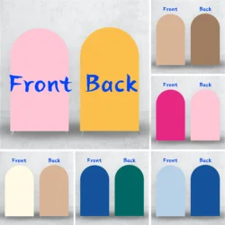 Double Sided Arch Background Cover Different Colors for Wedding Decor Baby Birthday Photo  Custom Backdrop Props Elastic Fabric