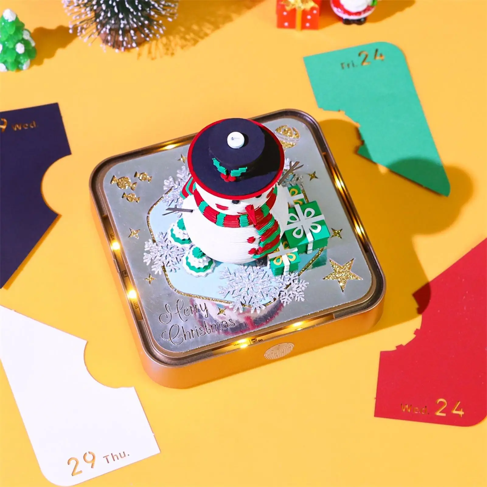 3D Calendar 2026 Tearable Snowman Carving Note Calendar 2026 Funny Notepad Decoration For Christmas Study Workplace Bookshelf