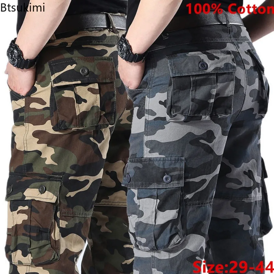 Men's Camouflage Cargo Pants Camo Cargo Multi Pockets Military Tactical Pants Man Hip Hop Joggers Streetwear Sweatpant for Men