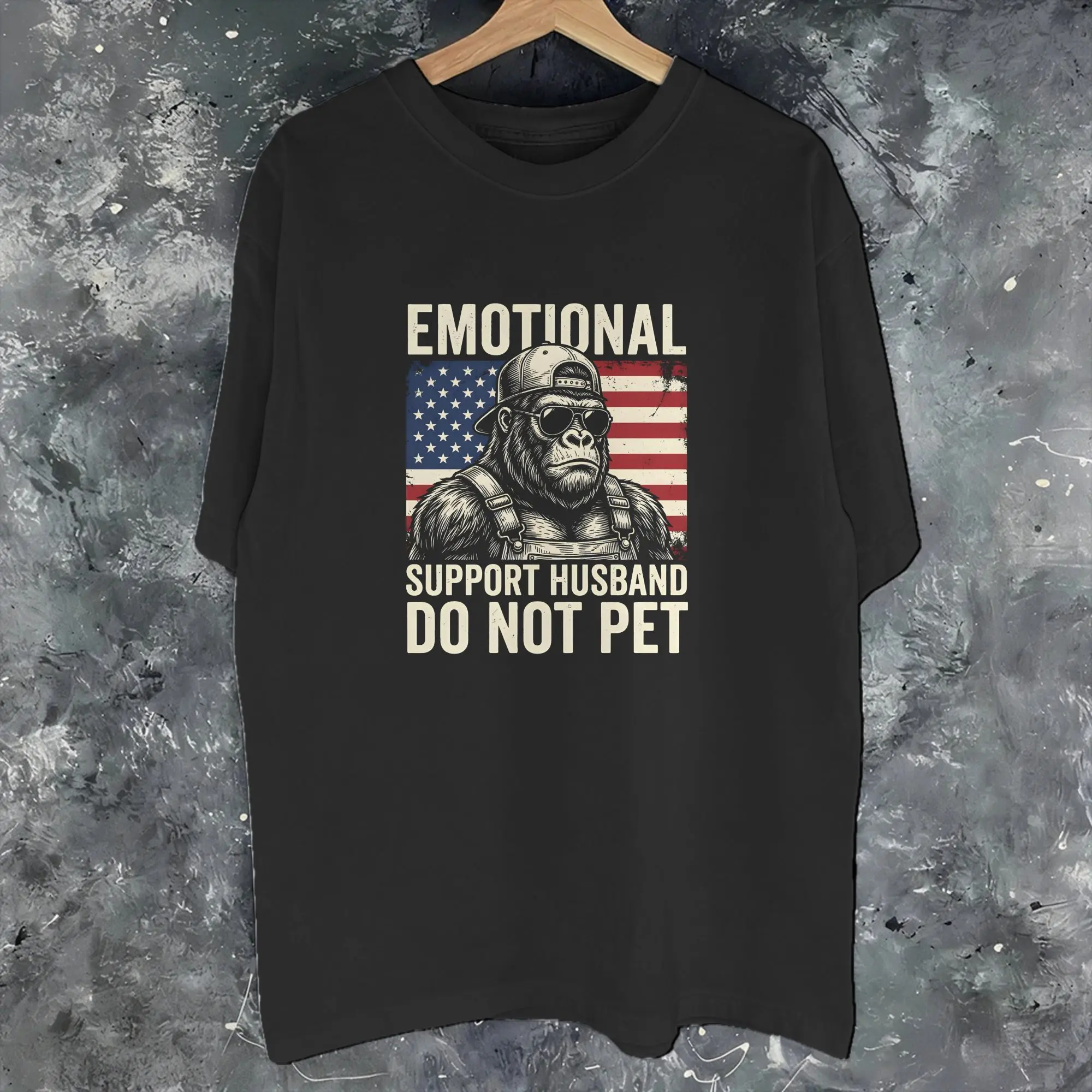 Emotional Support Husband Do Not Pet Outfit Men Women T Shirt Cotton Tee Print  Tops T-shirt