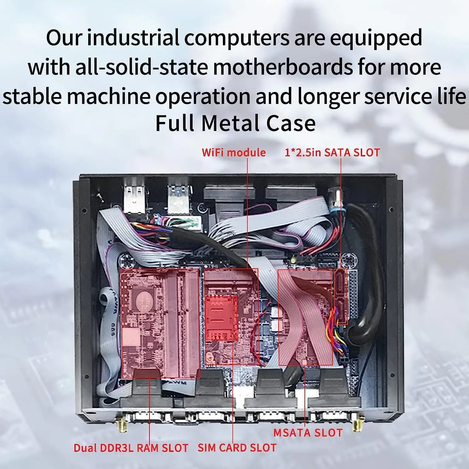 Fanless อุตสาหกรรม PC Core I7 5500U I5 4200U I3 5005U 2955U Dual LAN 2 x COM 6 x COM HDMI VGA WiFi Win10 ทนทานคอมพิวเตอร์