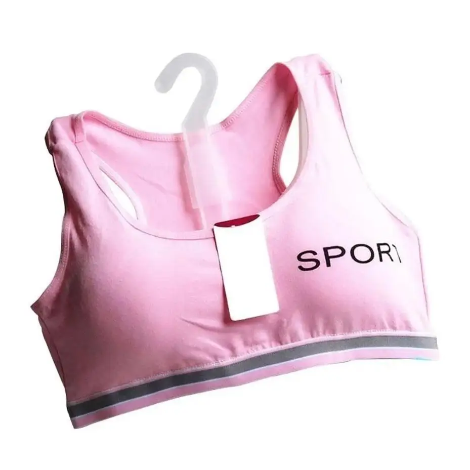 Teen Sports Bra Comfortable Seamless Padded Bralette For Girls Women Gym Fitness Yoga Maiden Support Underwear Top