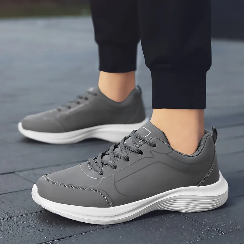 High Quality Fashionable Men's Shoes for Teenagers Platform Sneakers Korean Version Leather Running Men Shoes Zapatillas Hombre