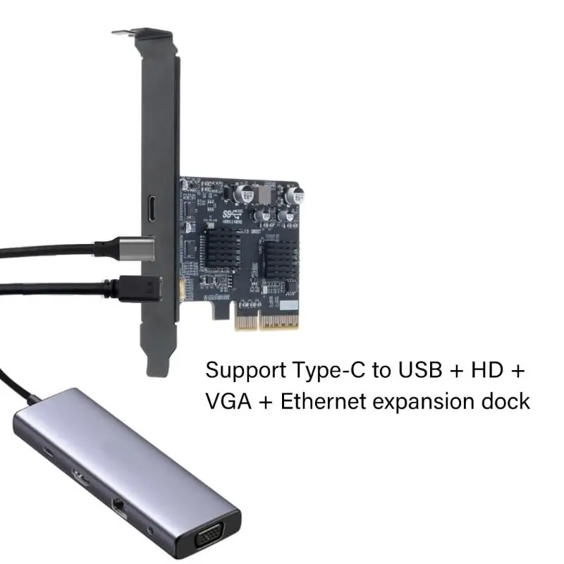 

652F Type C Expansion Card With 4K 60Hz Video Output And USB 3.2 10Gbps Data Transfer