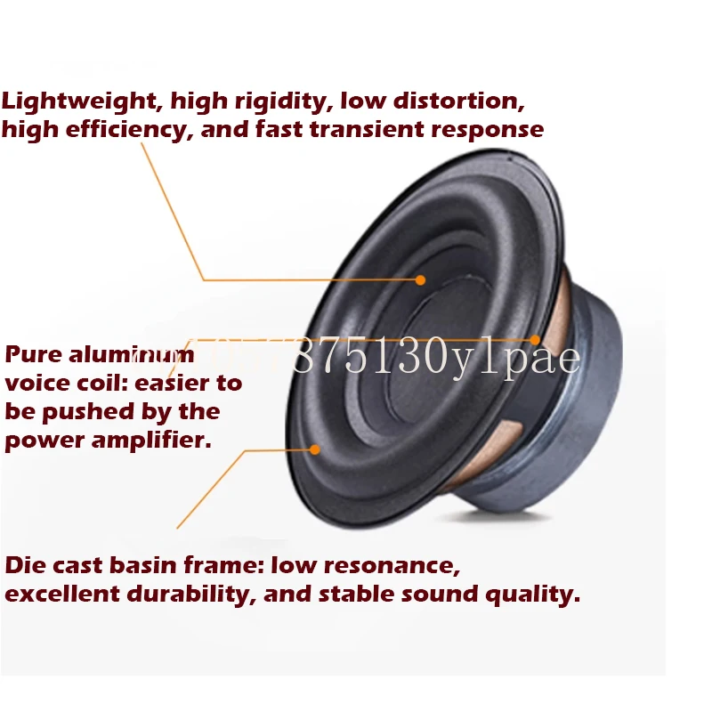 For 100W 6.5 Inch Subwoofer Speaker Home Passive Subwoofer Audio Large Magnetic Steel Specialty DIY Home Theater Hifi Speakers