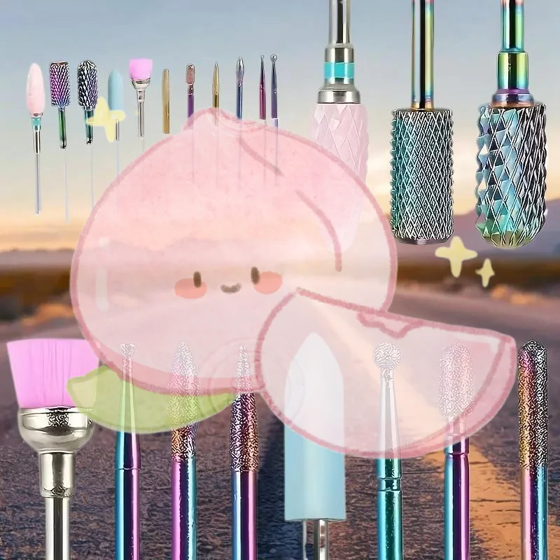 11 Pcs/box Professional Ceramic Nail Drill Bit Set Electric Manicure Nail File Bit For Acrylic Gel Nails And Cuticles