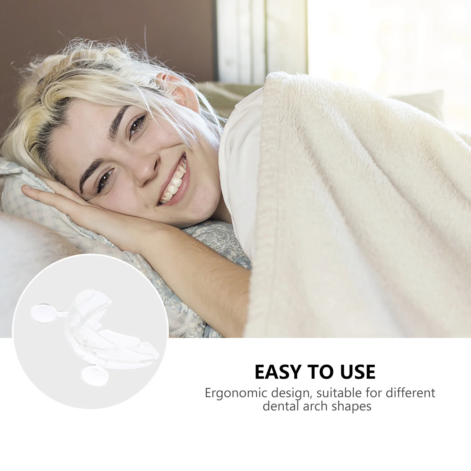 

2pcs Silicone Oral Protective Sleeve For Grinding Teeth Night Molar Set Adult Teeth Braces Gum Shield Ergonomic Design Mouth