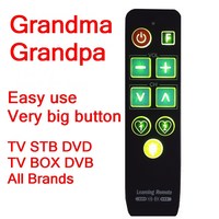 Learn Remote Control with Backlit 9 Big Buttons Remot Controller Easy For Old People work for TV VCR STB DVD DVB BOX,