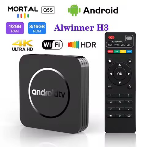 HOT Android Mortal Q5S 4K Smart Tv Box AllwinnerH3 2.4G Wifi RAM1GB2GB ROM16GB8GB Memory Streaming Media Player Set Top Box