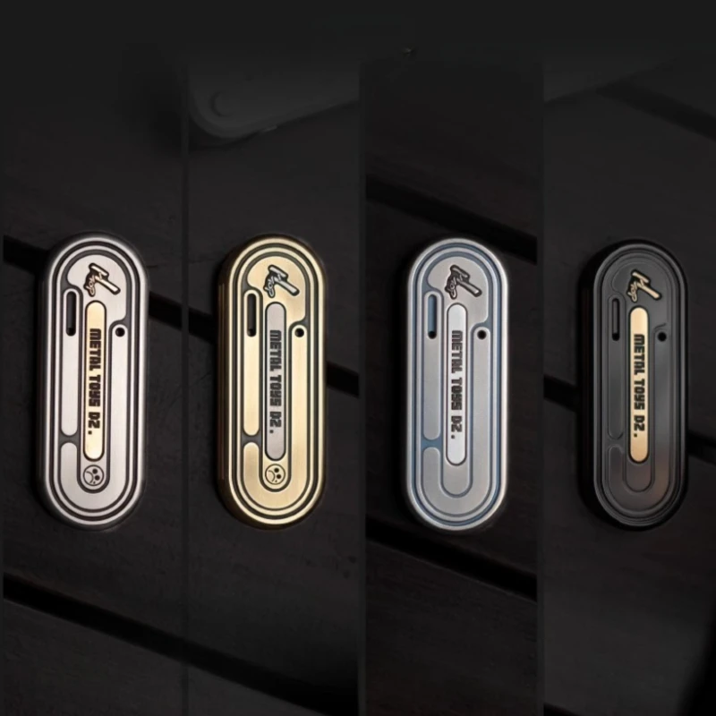 TOP-H Metal Hultra Thin Fidget Mechanical Slider Haptic Coin Paragraph Magnetic Push Card Plate EDC Sensory Stress Reducing Toys