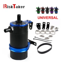 Car Accessories Baffled Aluminum Oil Catch Can Resevoir Tank Kit Oil Tank Red Blue Black