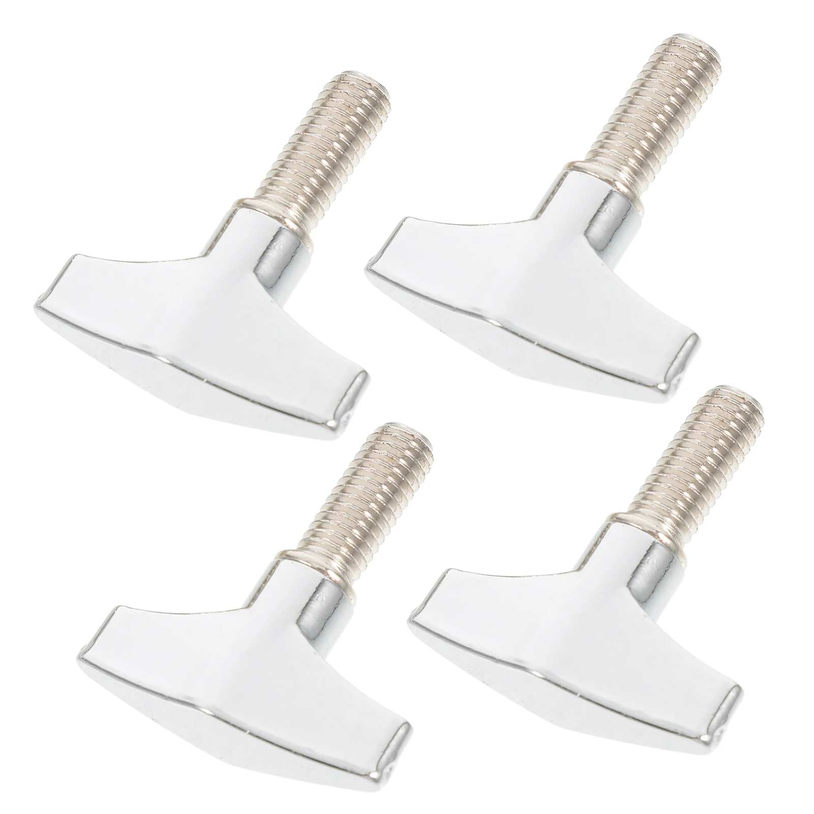 4 Pcs Drum Stand Knob Cymbal Nuts Wing Bolt Hardware Kit Screw 7 8mm Silver Zinc Alloy Durable Reliable Easy Installation Multi