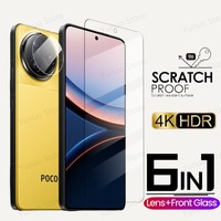 6IN1 Tempered Glass For Xiaomi POCO F7 Pro F7 Ultra Lens Glass Full Cover Protective Film Mi POCO F7Pro F7Ultra Screen Protector