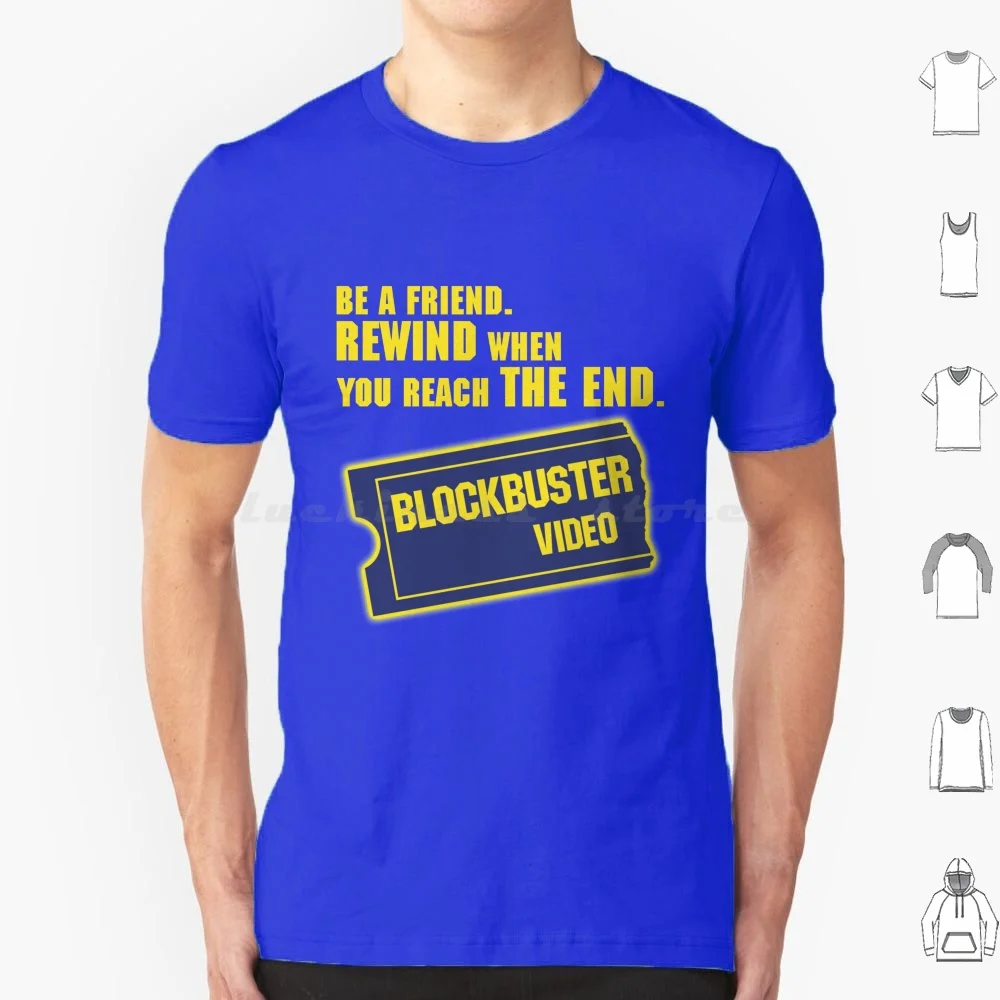 Blockbuster Video Merchandise T Shirt Cotton Men Women DIY Print Blockbuster Video Blockbuster Video Movies Vhs Rewind Nineties