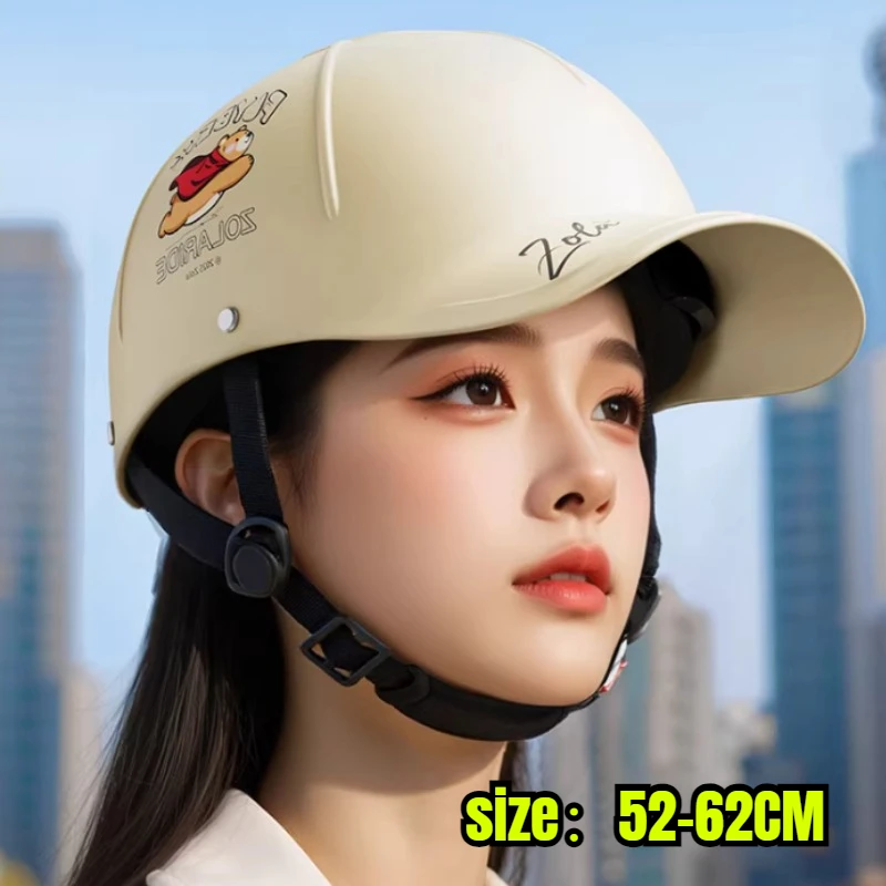 Breathable Summer Motorcycle Helmet 3C Certified Lightweight Baseball Cap Style Unisex Half Helmet