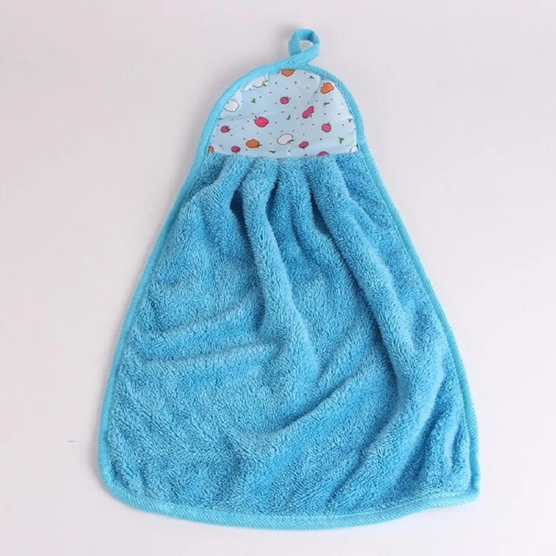 Coral Velvet Water Absorbent Towel Cute Baby Nursery Wipe Hand Towel Kitchen Used Hanging Dishcloths Children Bathing Towel