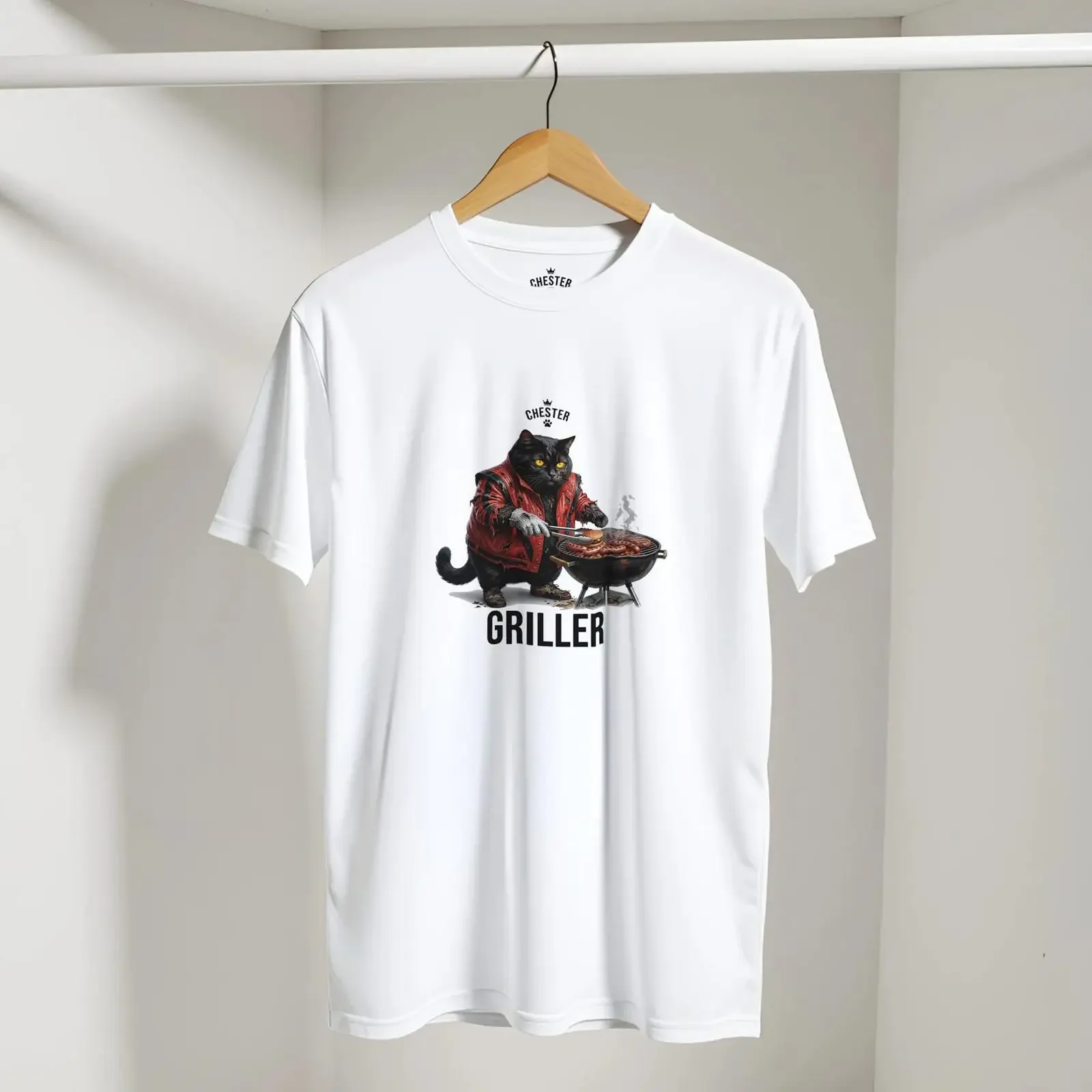 Chester Fat Cat Griller Thriller T Shirt Michael Jackson Parody vintage Washed streetwear Slightly Stylish designer clothes