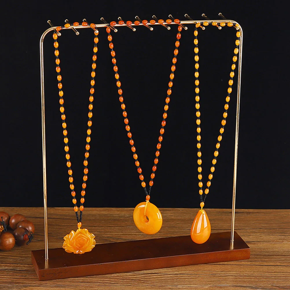 Necklace Display Stand Organizer Bracelet Holder Bracket Case Stands for Wood Women Necklaces Racks Wood Jewelry Hanging