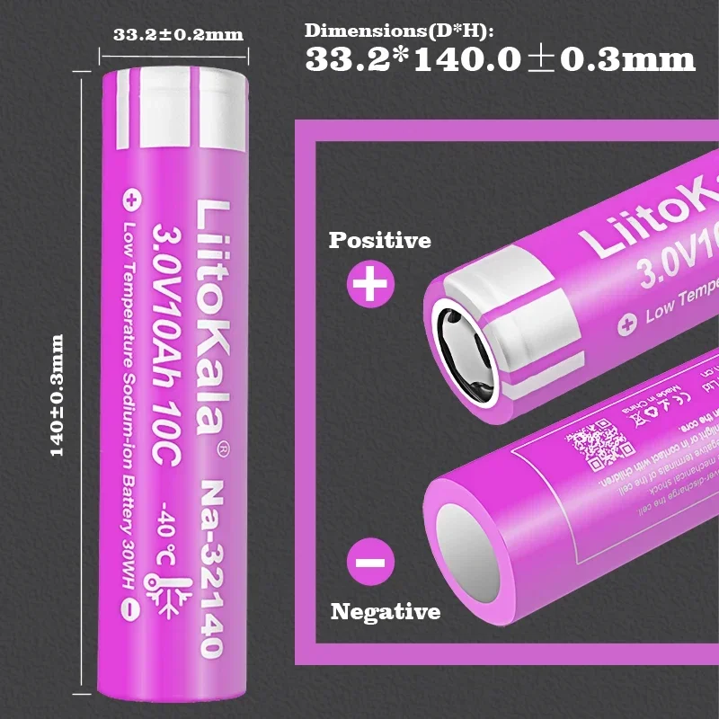 8pcs LiitoKala Na-32140 3V10AH Sodium-ion Battery 3000+Cycles Low-temperature Rechargeable Cell for Scooters Boats Bus Camping