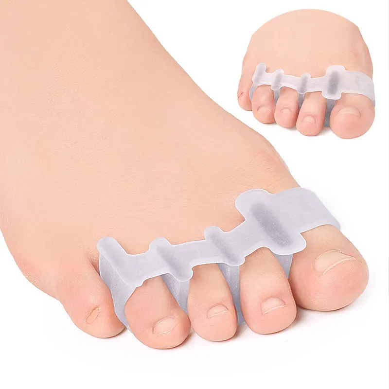 발톱무좀 1pair Silicone Hammer Toe Protector Hallux Valgus Bunions Toe Separators Foot Care Straightener Corrector Thumb Pedicure