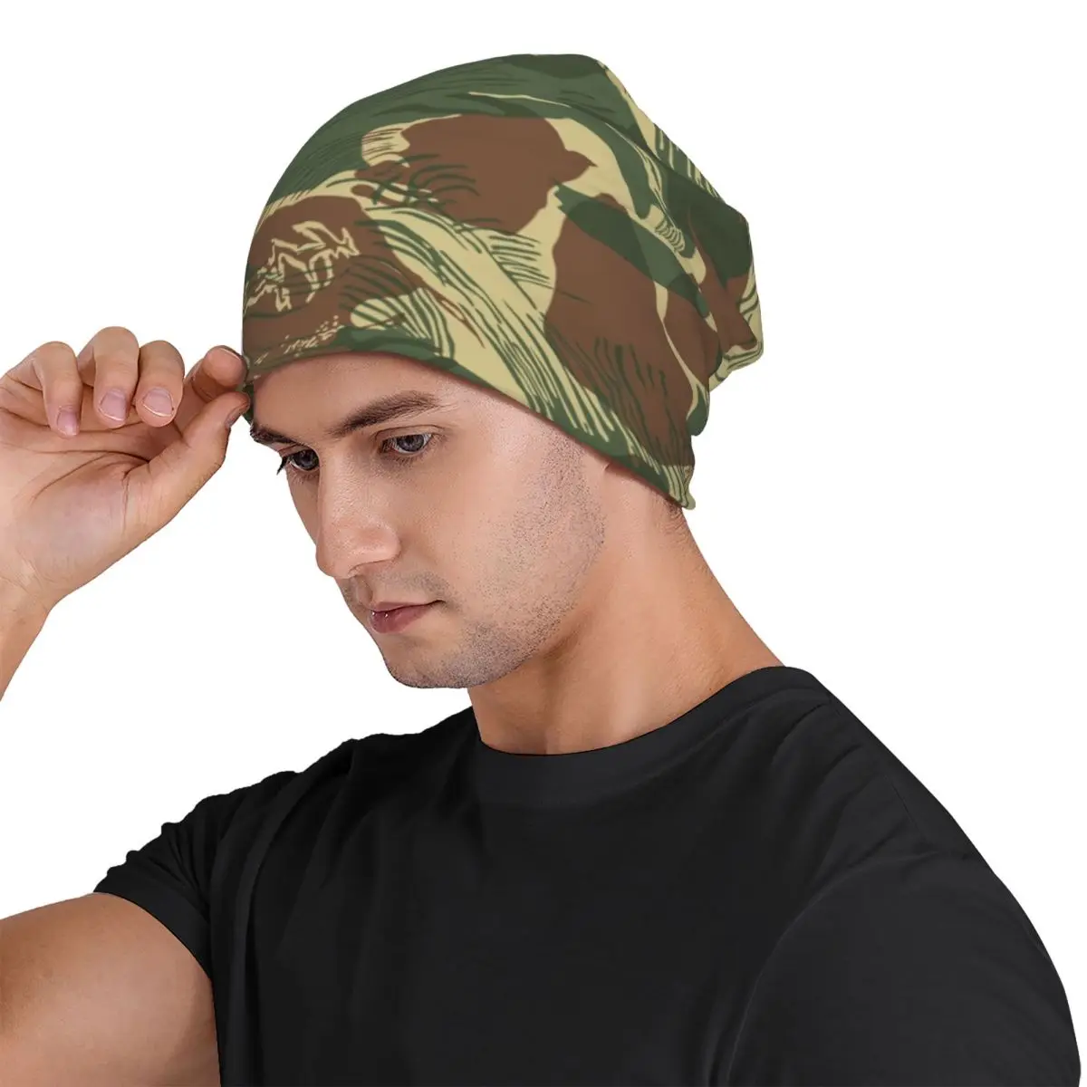 Rhodesian Brush Stroke Camouflage Men Women Adult Beanies Caps Knitting Bonnet Hat Warm Fashion Autumn Winter Skullies Hats
