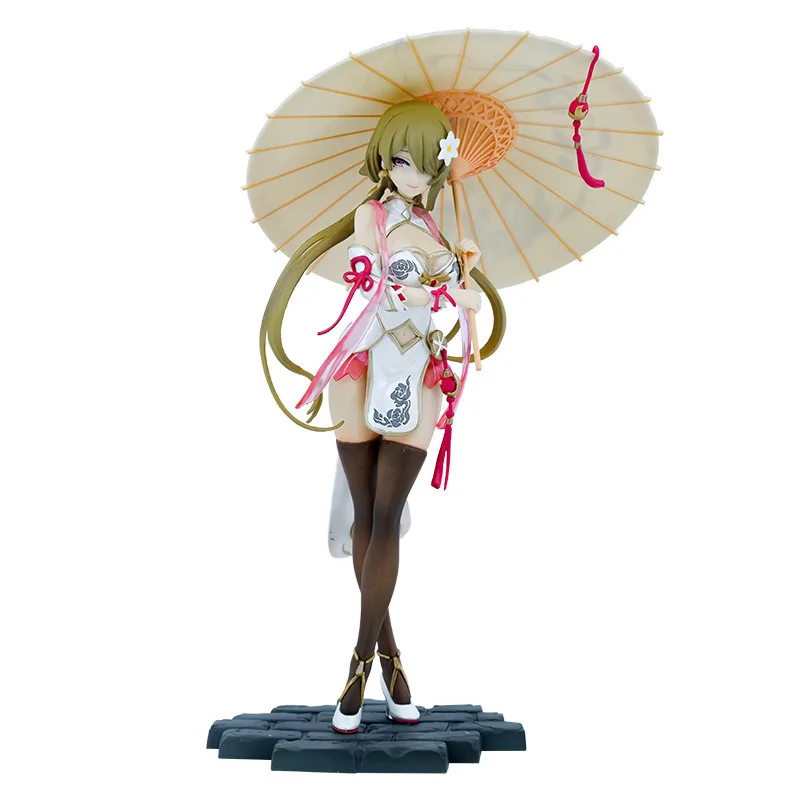 25CM jeu Honkai Impact 3 Figure Rita Rossweisse Huanxisha Cheongsam figurines Action Sexy noir soie modèle jouet 30CM figurines de poupée
