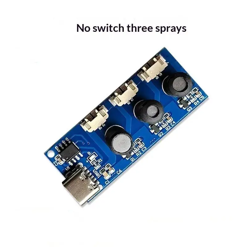 No Switch 3 Spray Nozzle Ultrasonic Atomizer Module DC 5V Single Module for DIY Mini Portable Humidifier Use