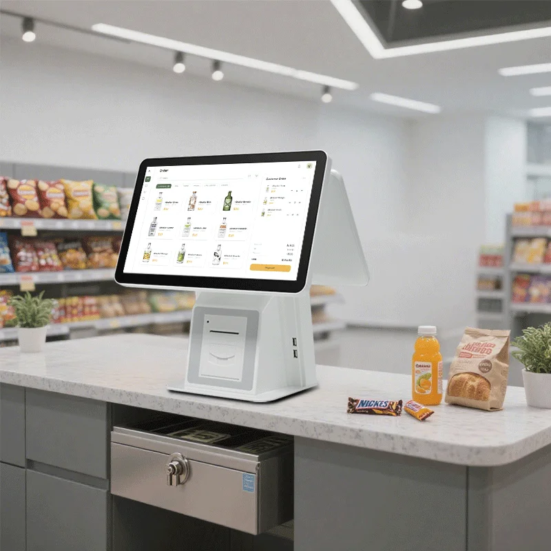 All-in-One Electronic Cash Register POS Multi-OS Bluetooth 5.2 Small Businesses Cashier Kiosk Comprehensive System 10