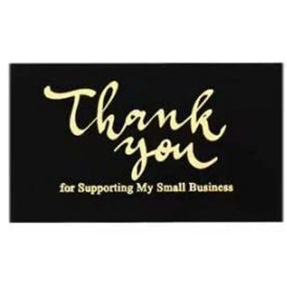 Black White Thank You Collectible Cards Custom Bulk Wholesale Items For Small Business