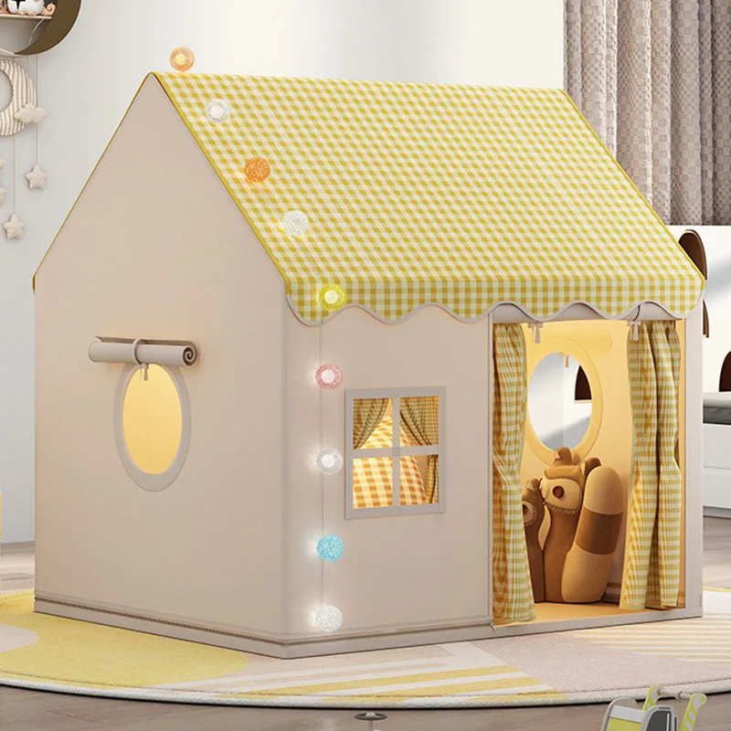 Kid Tent Princess Castle Play House Cubby Children Small House Folding Indoor Play Tent Toys Baby Tent Solid Frame No Light Ball