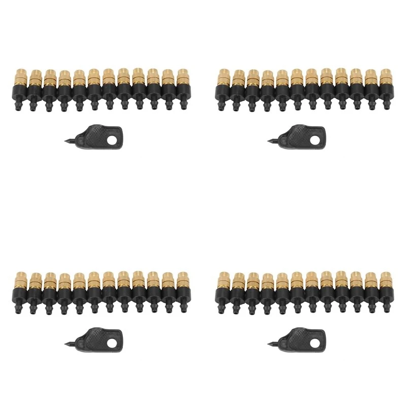 48 Set Copper Adjustable Spray Nozzle Spray Atomization Copper Capillary Effect Take 47 Factory Adjustable 1/4 Inch Barb-AB09