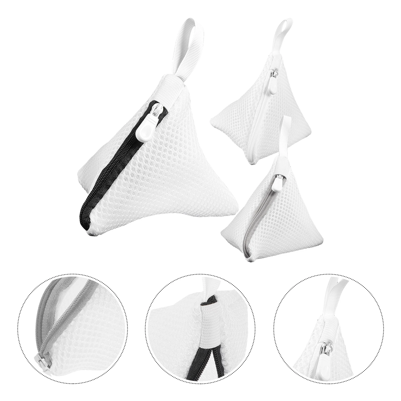 

3pcs Mesh Laundry Bags for Underwear Socks Garment Lightweight Durable Polyester Wash Bag Reusable with Zipper Travel