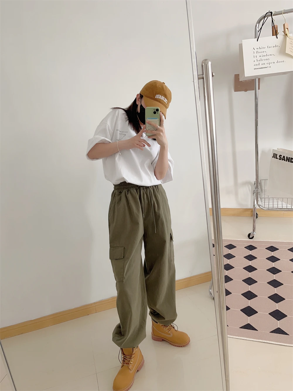 

Повседневные рабочие брюки с широкими штанинами, регулируемым поясом на шнурке, высокой талией, прямые, хлопковые, женские, модные