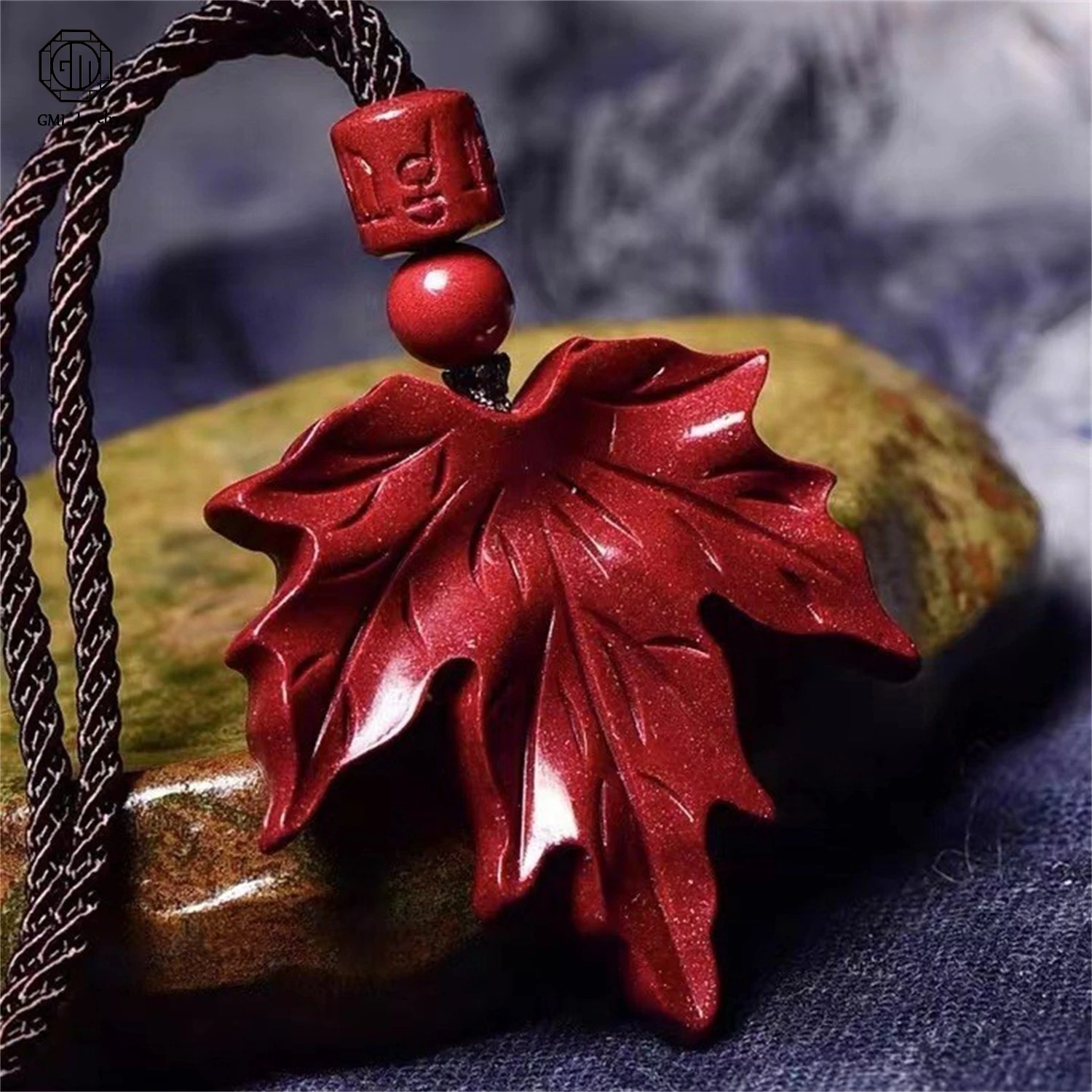 High Content Natural Purple Cinnabar Peace Buckle Pendant Necklace Charm Unisex Jewelry Gift For Men Women Spiritual Protection