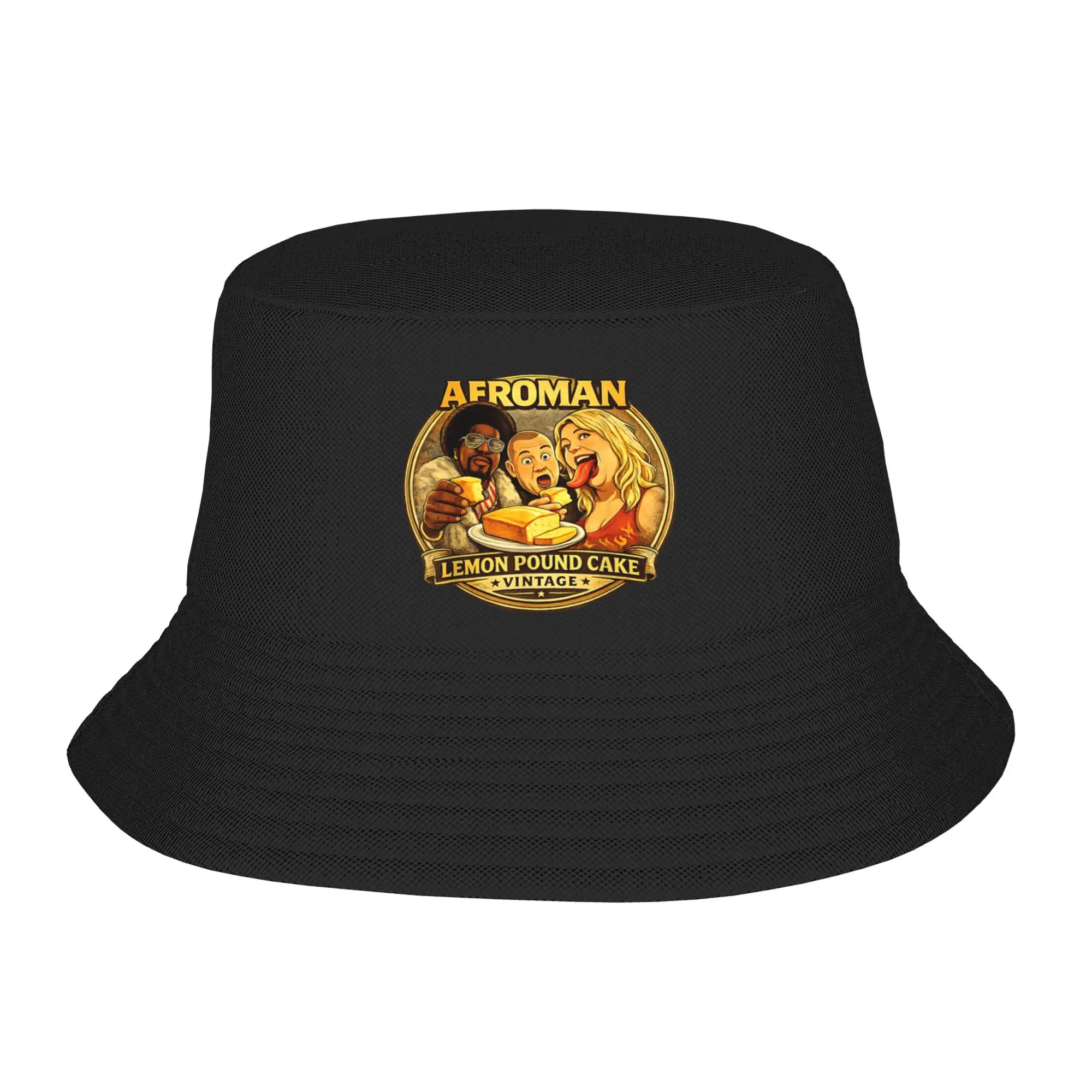 Unisex Harajuku Bucket Hats Afroman Justice for Lemon Pound Cake Outfits Bob Hats For Travel Headwear Lightweight