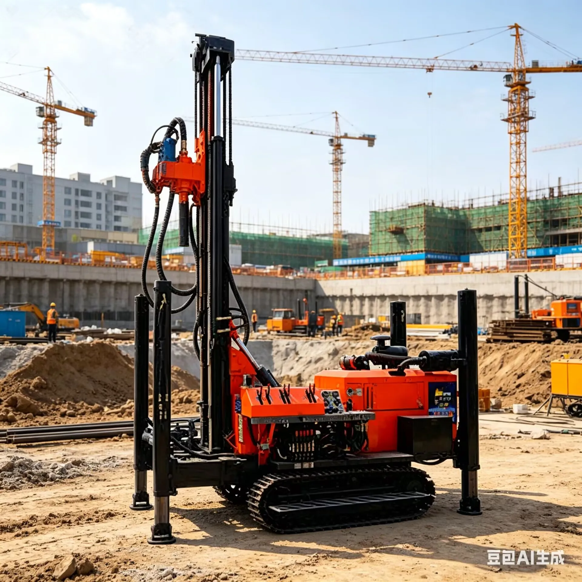 Use Diesel-Powered Water Well Drilling Rig 180m Crawler Drilling Machine with Motor and High Efficiency