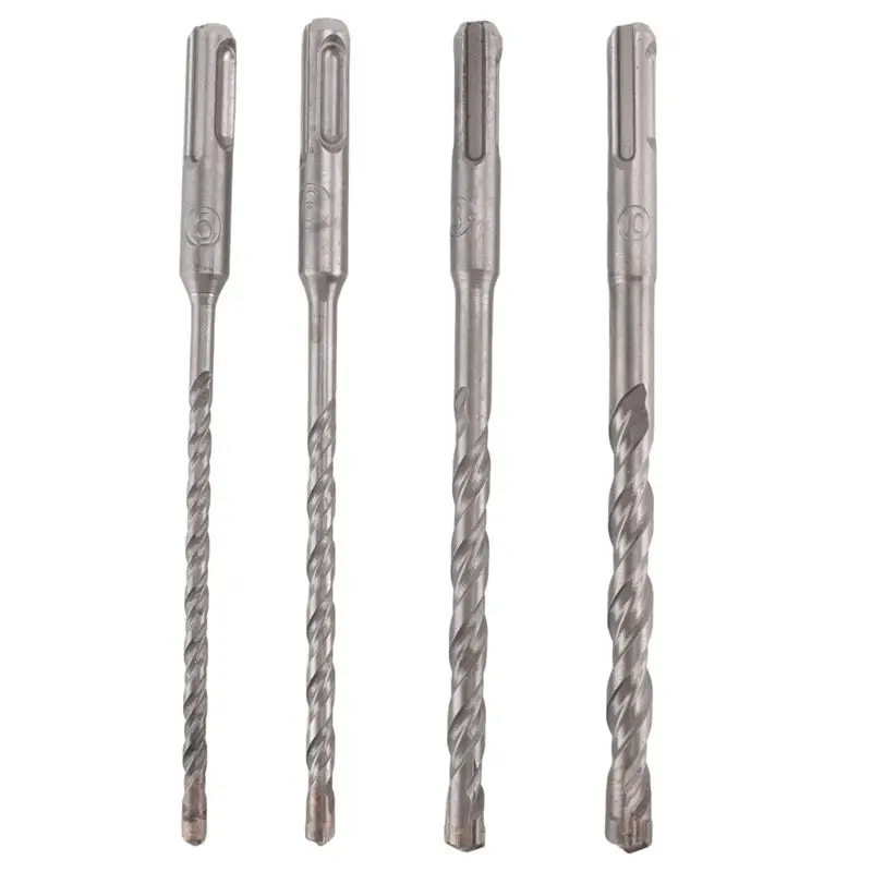 A84E-7 Pcs SDS Plus Hammer Drill Bit Set, (4-Flute) For Concrete Brick Block Stone Masonry And Granite