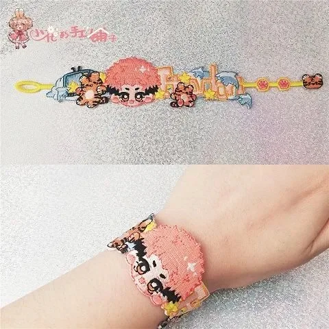 Jujutsu Battle Cosplay 주변 팬 자수 팔찌 Five Way Wu Nana Ming Tiger Staff Fu Hei Hui Dog Roll