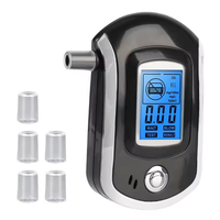 A93P Breathalyzer LCD Screen Mini Manual Digital Breath Alcohol Tester AT6000 For Drunk Driving Detection Analyzer