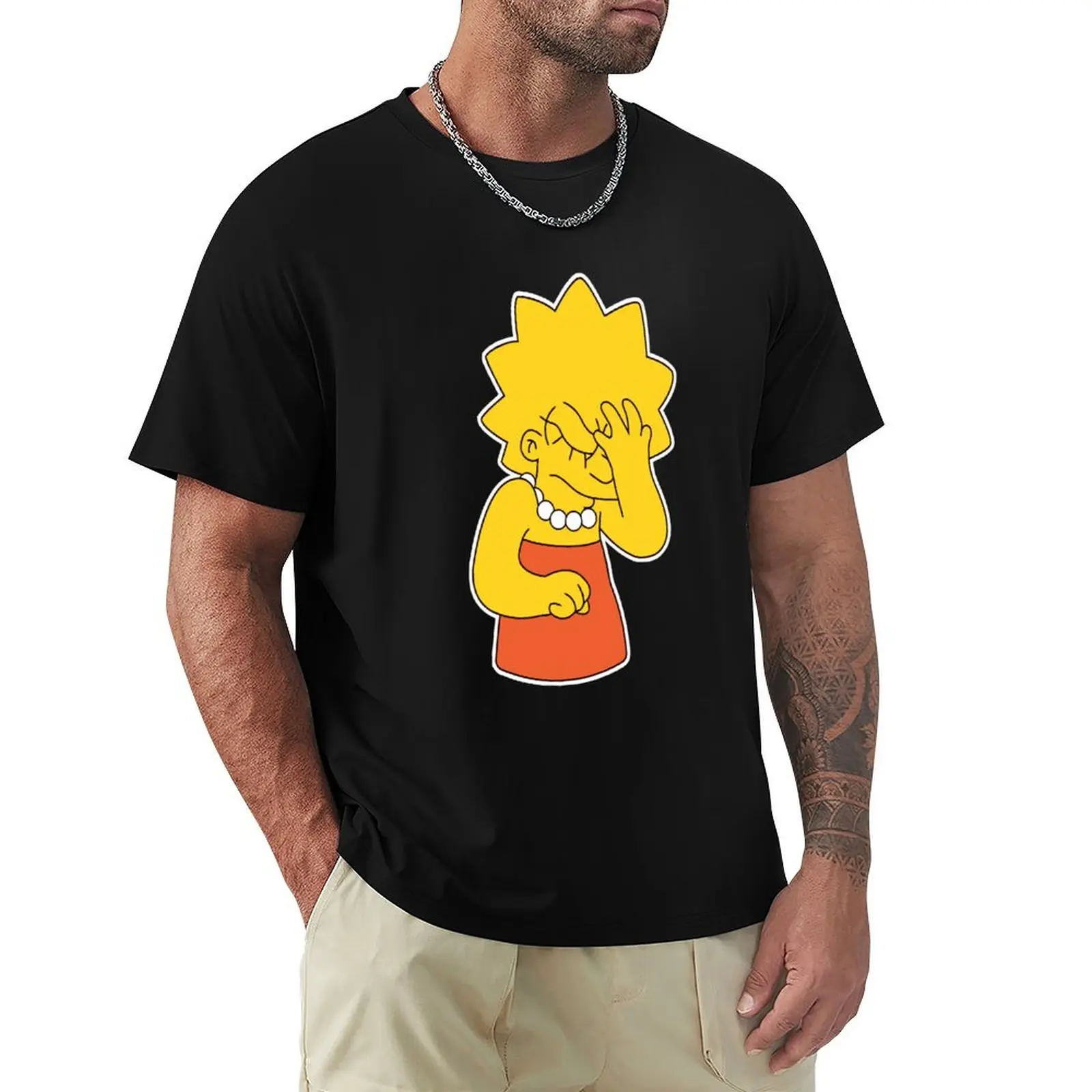 

lisa angry T-Shirt designer shirts valentines boutique clothes plus sizes t shirts for men cotton