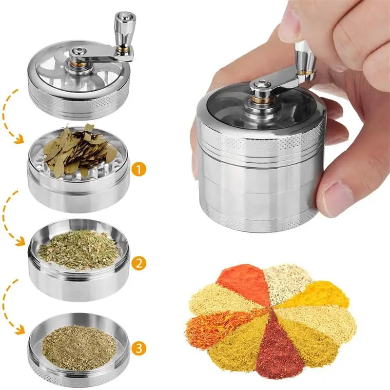 Molinillo de Tabaco de Aleación de Zinc de 40 mm, Molinillos de Hierbas para Fumar, Accesorios Metálicos para Cortar Tabaco, Pipas para Fumar, Molinillo de Hierbas