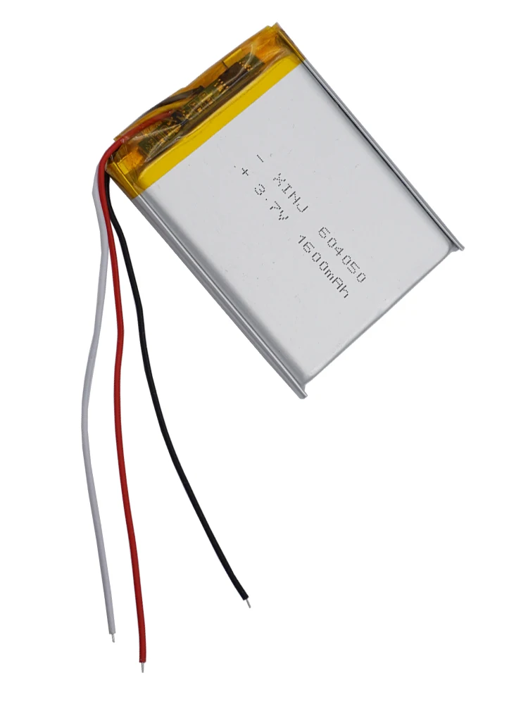 Bateria Li Recarregável 604050, Substituição de 3 Fios, GPS, Câmera, Jogador do jogo, DashCam, Luz