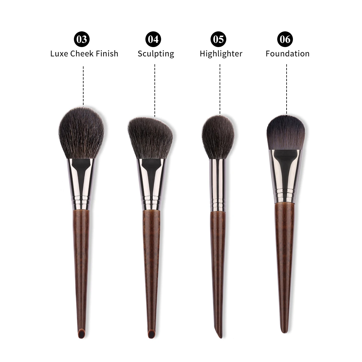 OVW Makeup Brushes Set Cosmetic Makeup Tools 22pcs  Natural  Hair Powder Foundation Highligh Lip Sculpting Blusher Eyelash