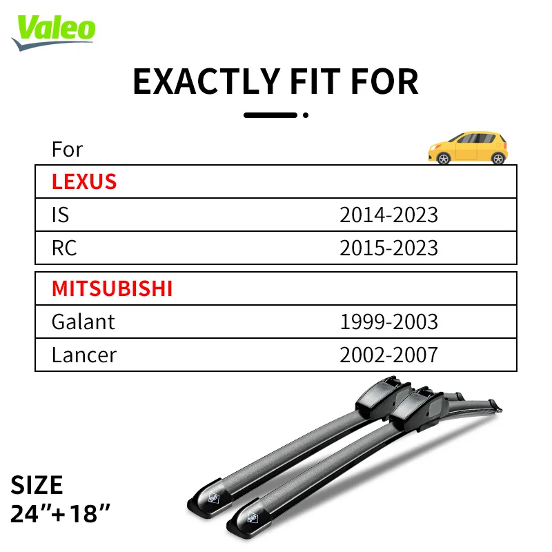 

Стеклоочистители VALEO J Hook U Type для LEXUS IS 2014-2023 RC 2015-2023 MITSUBISHI Galant 1999-2003 Lancer 2002-2007