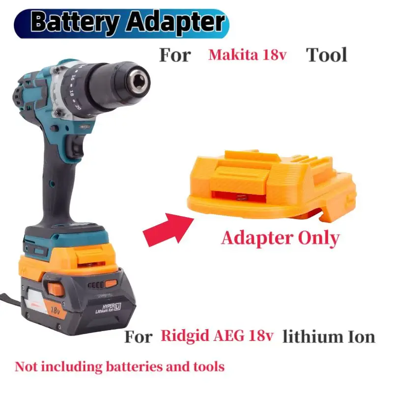 Battery Adapter/Converter for RIDGID AEG 18V Lithium  Adapter To Makita 18V Powe Tool Connector(Not Include Tools and Battery)