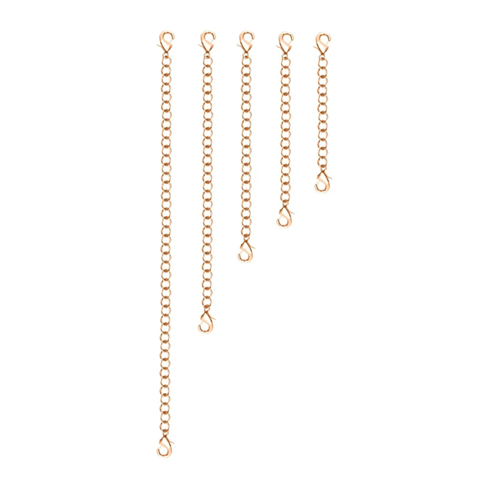 

5Pcs Shiny Stainless Steel Chain Sets With Lobster Clasp For Jewelry Making And Projects
