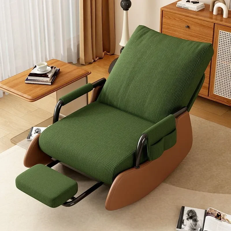 for Nordic Style Leisure Rocking Chair Recliner Balcony Comfortable Lazy Sofa Single Courtyard Living Room Nap Household