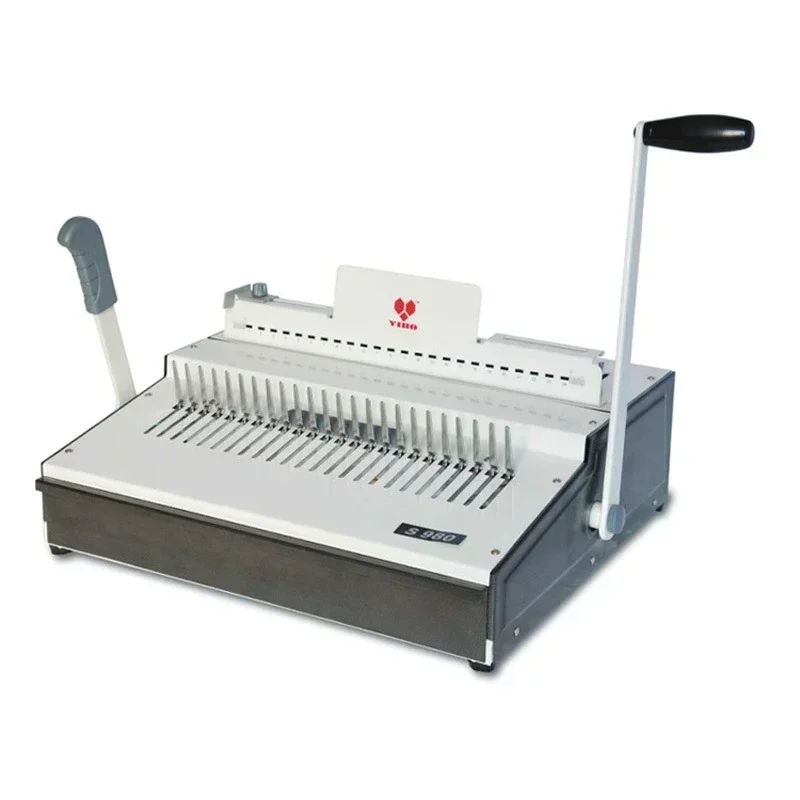 

Small Electric S980 Comb Binding Machine Desk Calendar Picture Book 21 Hole Punching Machine A4 Binding Machine Manual Binder