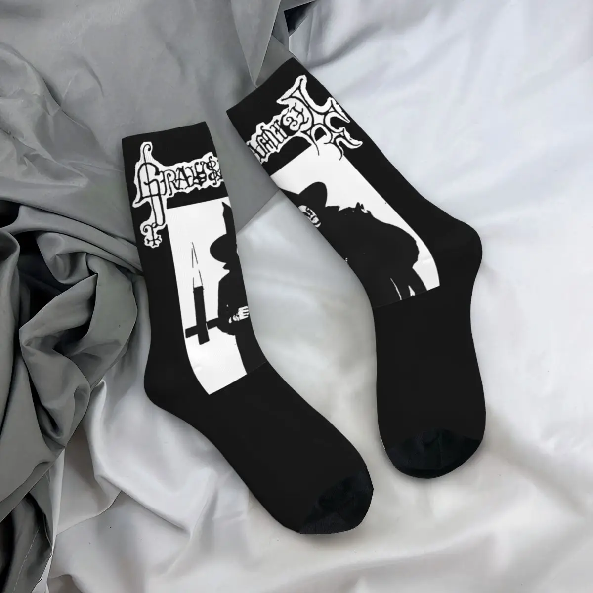 Grausamkeit Satan Socks Men Women Polyester Funny Happy Black Metal Socks Spring Summer Autumn Winter Middle Tube Socks Gift